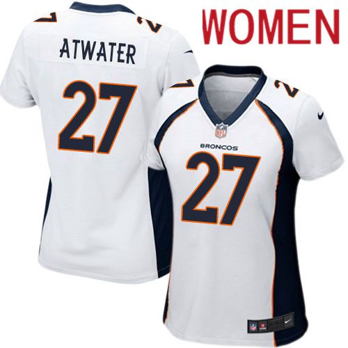 Women Denver Broncos #27 Steve Atwater Nike White Game Player NFL Jersey